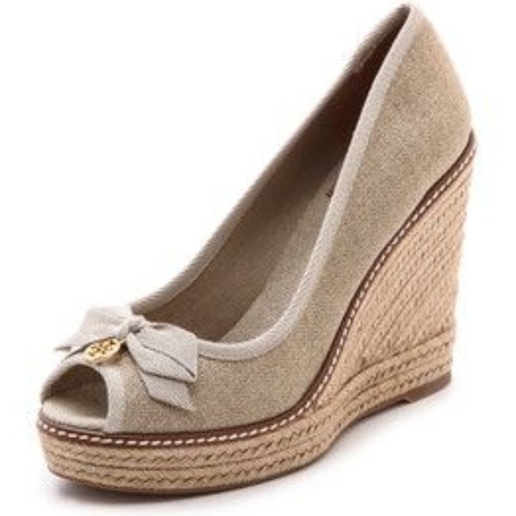 Tory Burch Shoes - Tory Burch Jackie Espadrille Wedge Peep Toe Sandal
